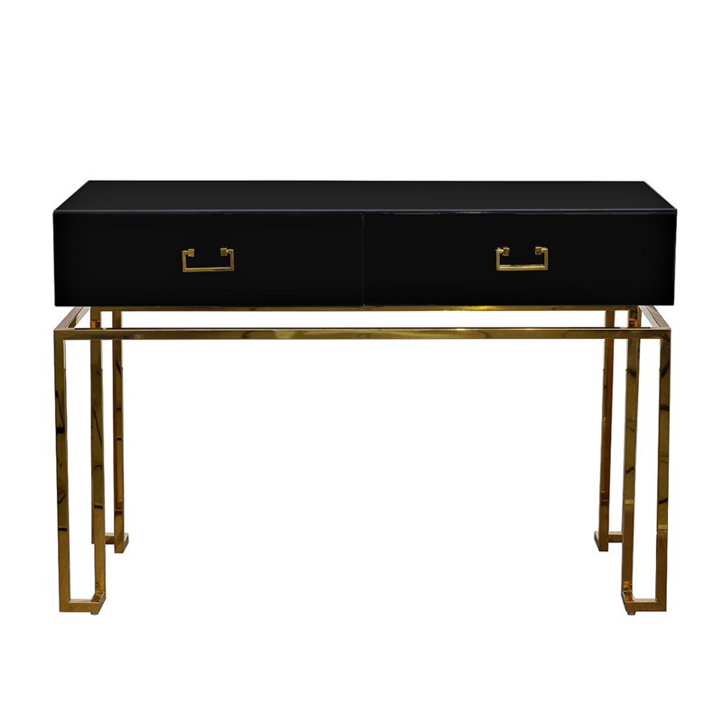 Консоль Magnum Console Black Черный Глянцевое золото Консоль Magnum Console Black Черный Глянцевое золото во Владивостоке | Loft Concept