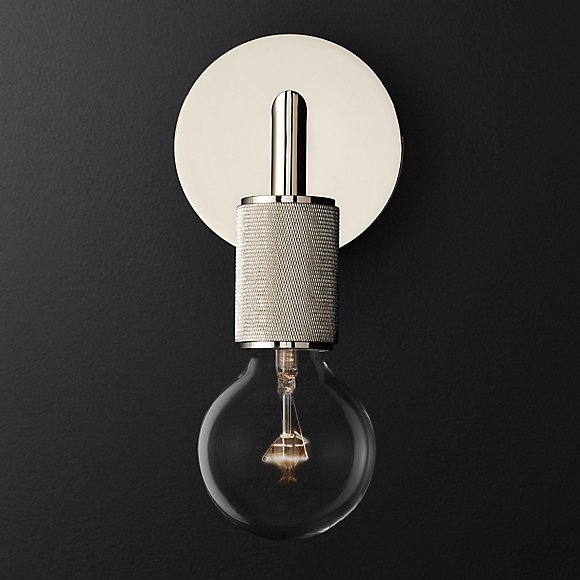 Бра RH Utilitaire Single Sconce Silver Никель Бра RH Utilitaire Single Sconce Silver Никель во Владивостоке | Loft Concept