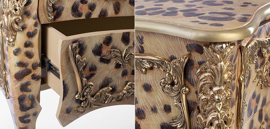 Комод стиль рококо Ref 573 Commode L. XV Leopard Комод стиль рококо Ref 573 Commode L. XV Leopard - Loft-Concept во Владивостоке