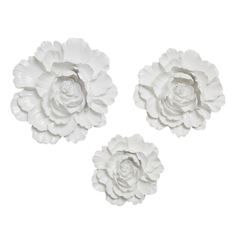 Аксессуар на стену Decor Flowers Rose Hip white Белый Аксессуар на стену Decor Flowers Rose Hip white Белый во Владивостоке | Loft Concept