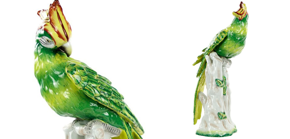 Статуэтка Porcelain Green Parrot Статуэтка Porcelain Green Parrot - Loft-Concept во Владивостоке