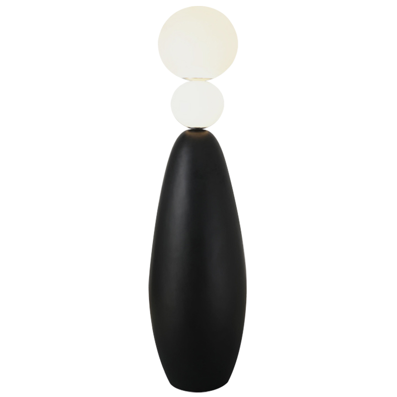 Торшер Two Round Shapes Floor Lamp Черно-белый Торшер Two Round Shapes Floor Lamp Черно-белый во Владивостоке | Loft Concept