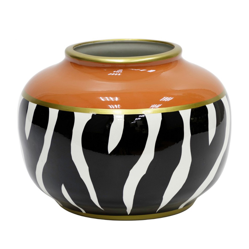 Ваза Beata Vase Белый Черный Золотой Оранжевый Ваза Beata Vase Белый Черный Золотой Оранжевый во Владивостоке | Loft Concept