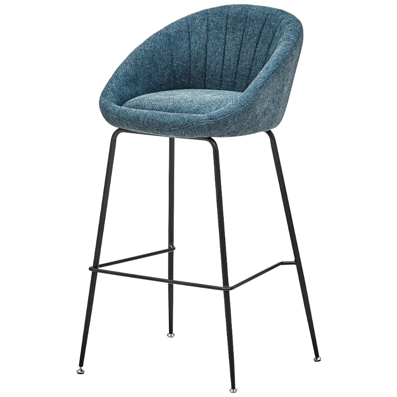 Барный стул Alberto Bar Stool Blue Черный Голубой пастельный Барный стул Alberto Bar Stool Blue Черный Голубой пастельный во Владивостоке | Loft Concept
