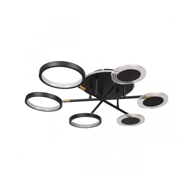 Люстра светодиодная BENDIK LIGHTING Black 6 плафонов Черный Прозрачный Люстра светодиодная BENDIK LIGHTING Black 6 плафонов Черный Прозрачный во Владивостоке | Loft Concept