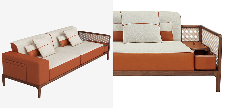 Диван Rattan Armrest Sofa Terracotta Диван Rattan Armrest Sofa Terracotta - Loft-Concept во Владивостоке