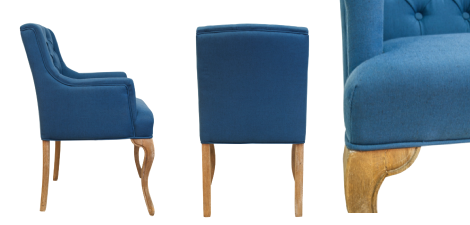 Стул French chairs Provence Amelia Blue ArmChair Стул French chairs Provence Amelia Blue ArmChair - Loft-Concept во Владивостоке