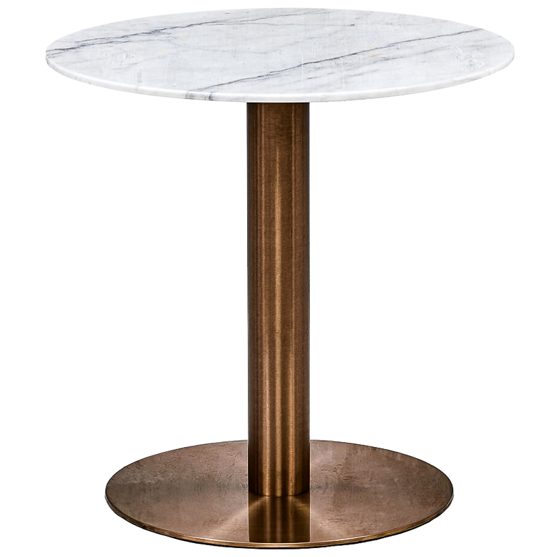 Обеденный стол Modesto Dinner Table Copper Белый Медь Обеденный стол Modesto Dinner Table Copper Белый Медь во Владивостоке | Loft Concept