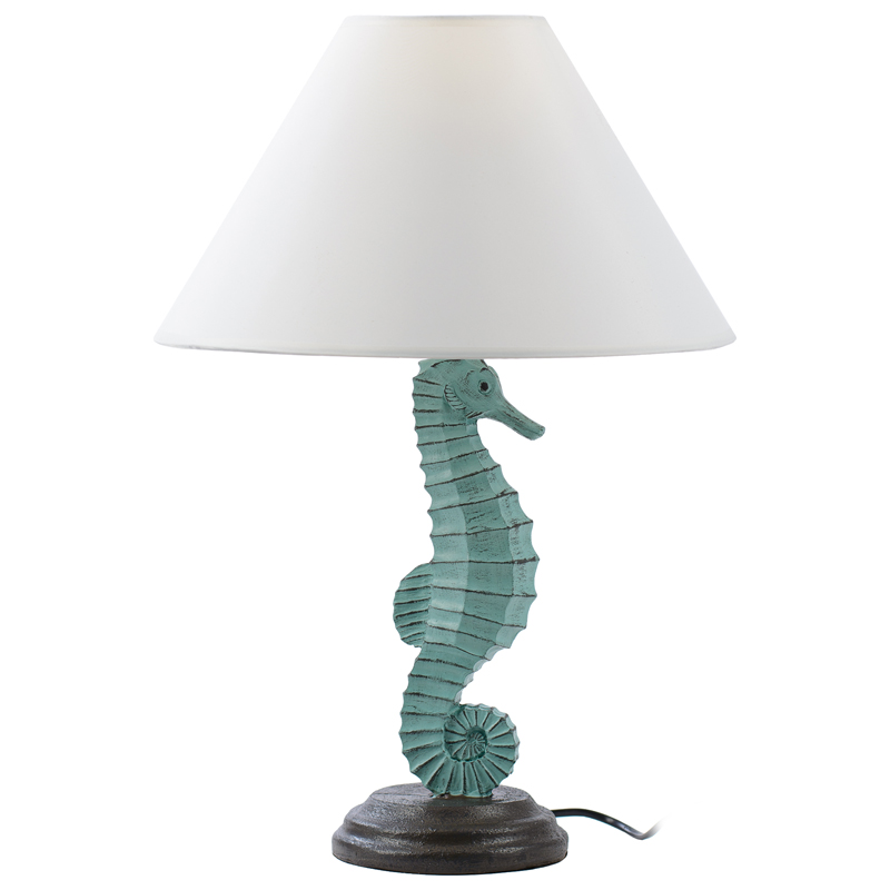 Настольная лампа Sea Horse Table Lamp Голубой пастельный Белый Настольная лампа Sea Horse Table Lamp Голубой пастельный Белый во Владивостоке | Loft Concept