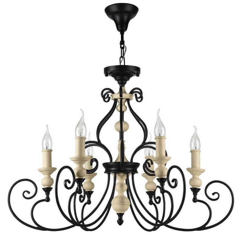 Люстра Mocenigo Chandelier Черный Бежевый Люстра Mocenigo Chandelier Черный Бежевый во Владивостоке | Loft Concept