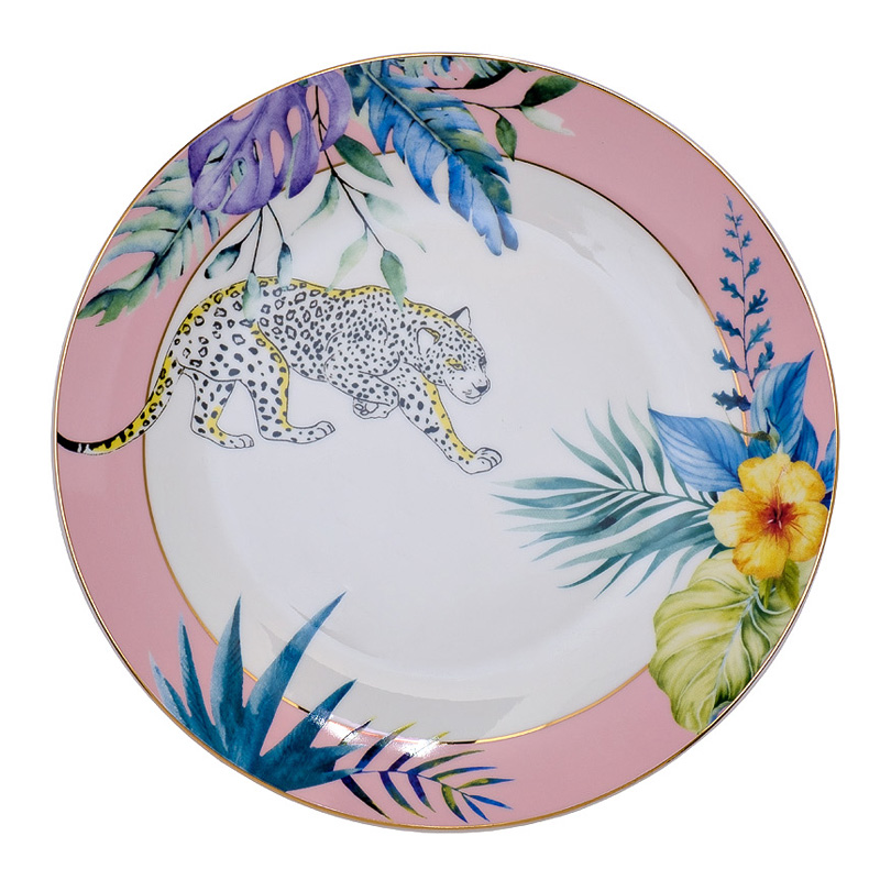 Тарелка NATURE Guepard pink Мульти Тарелка NATURE Guepard pink Мульти во Владивостоке | Loft Concept