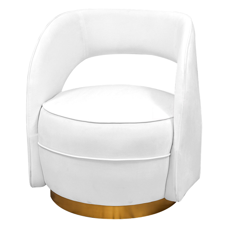 Кресло Arlo Armchair Белый Золотой Кресло Arlo Armchair Белый Золотой во Владивостоке | Loft Concept