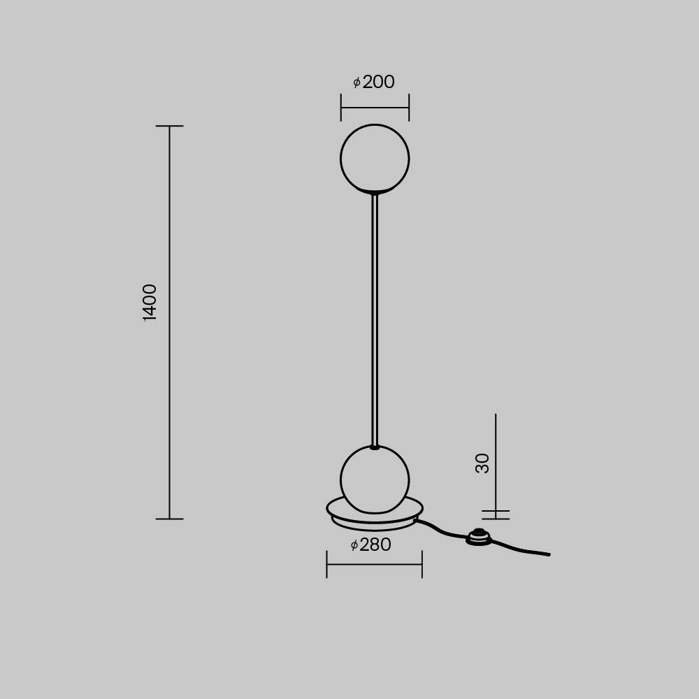 Напольный торшер светодионый Twins 3000К 20Вт во Владивостоке