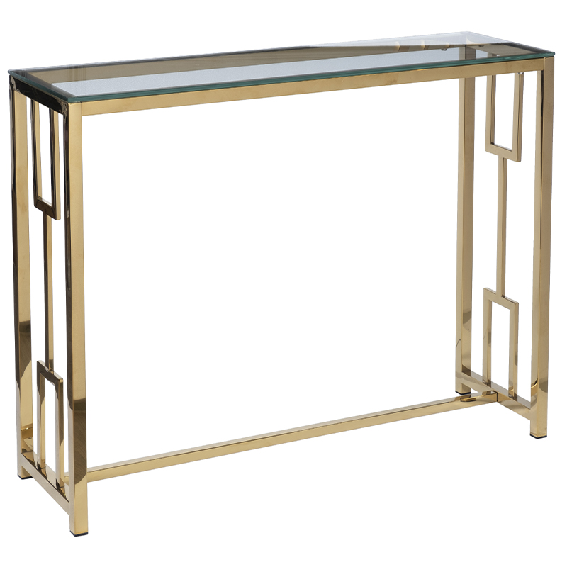 Консоль Golden Luxury I Console Золотой Прозрачное Стекло Консоль Golden Luxury I Console Золотой Прозрачное Стекло во Владивостоке | Loft Concept
