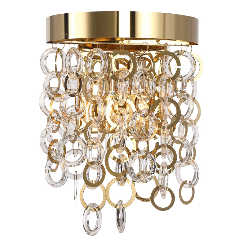 Бра Maryse Sconce Глянцевое золото Прозрачный Бра Maryse Sconce Глянцевое золото Прозрачный во Владивостоке | Loft Concept