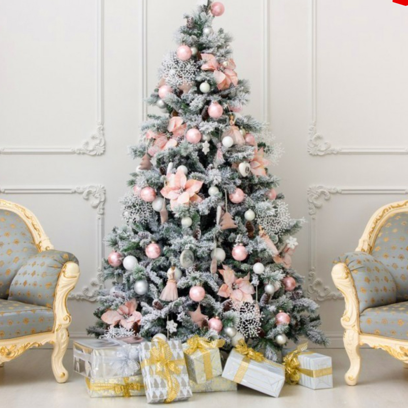 Ель Дизайнерская Розовый декор Christmas Tree Black Pink Fowers Розовый Белый Зеленый Ель Дизайнерская Розовый декор Christmas Tree Black Pink Fowers Розовый Белый Зеленый во Владивостоке | Loft Concept