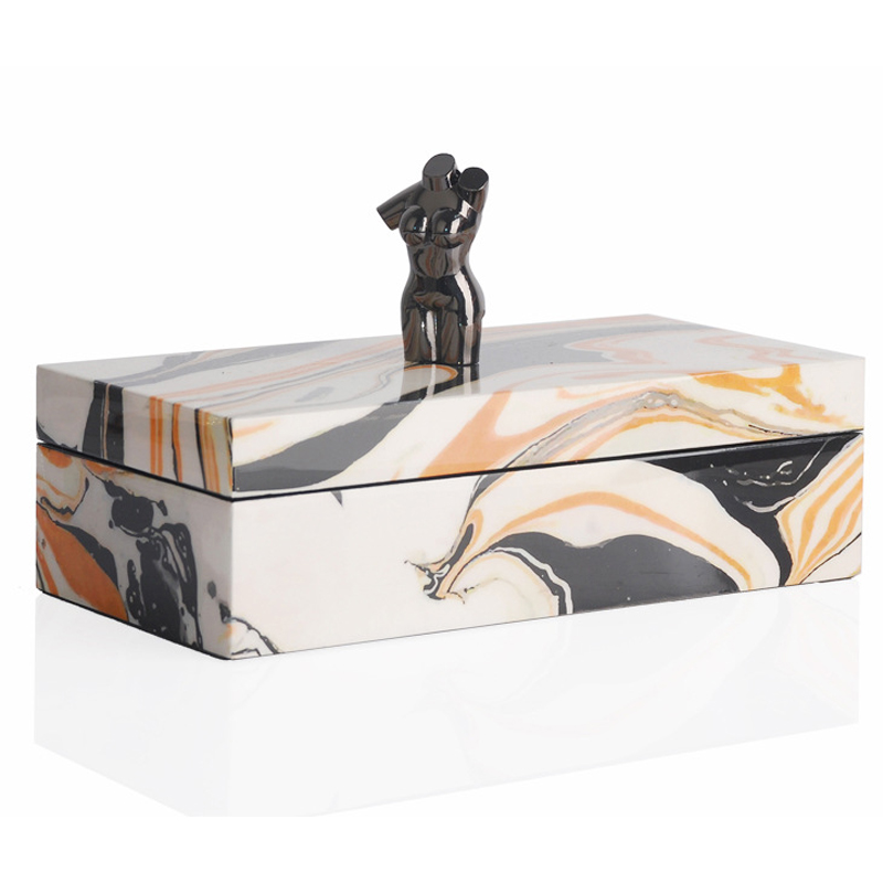 Шкатулка Birgitta Box Bust Черный Белый Оранжевый Шкатулка Birgitta Box Bust Черный Белый Оранжевый во Владивостоке | Loft Concept