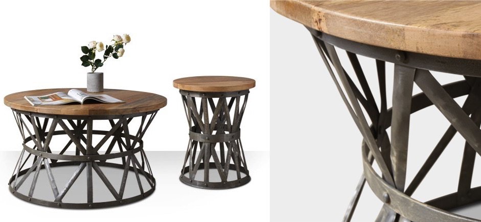 Журнальный стол Industrial Rust Barrel 80 Table Журнальный стол Industrial Rust Barrel 80 Table - Loft-Concept во Владивостоке