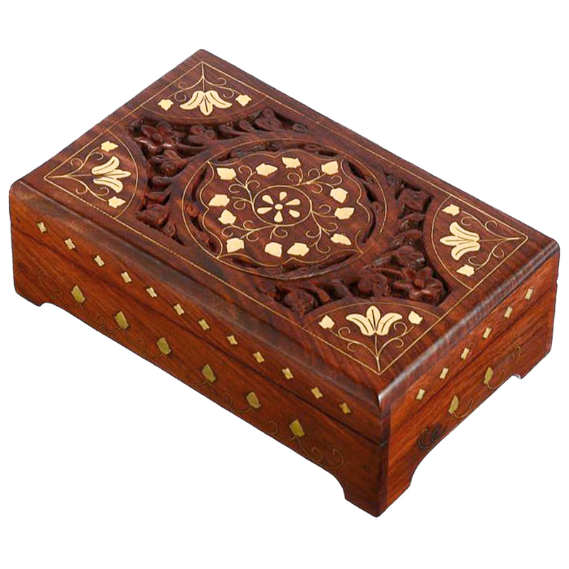 Шкатулка Pallvi Indian Inlay Box Коричневый Шкатулка Pallvi Indian Inlay Box Коричневый во Владивостоке | Loft Concept