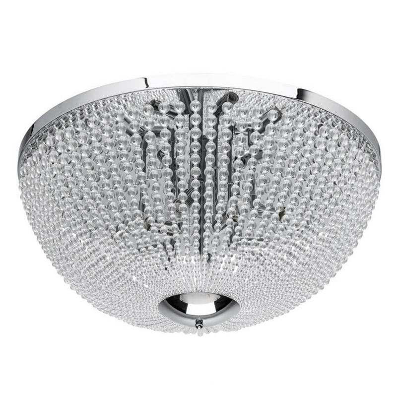 Потолочный светильник Virginia Clear Beads ceiling Chrome L Хром Прозрачное Стекло Потолочный светильник Virginia Clear Beads ceiling Chrome L Хром Прозрачное Стекло во Владивостоке | Loft Concept
