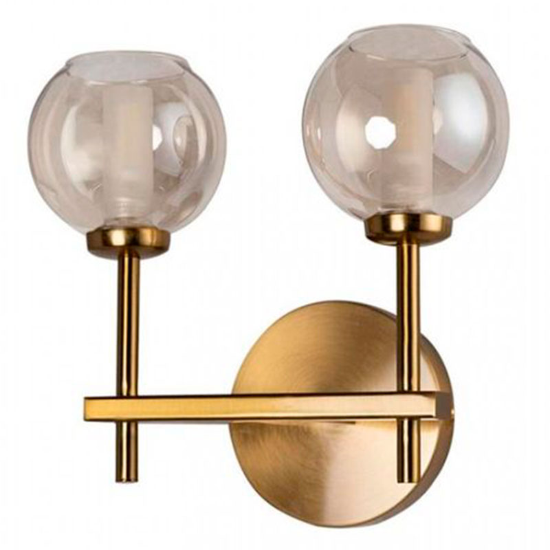 Бра RH Boule de Cristal Double Wall Lamp amber Gold Золотой Амбре янтарь Бра RH Boule de Cristal Double Wall Lamp amber Gold Золотой Амбре янтарь во Владивостоке | Loft Concept