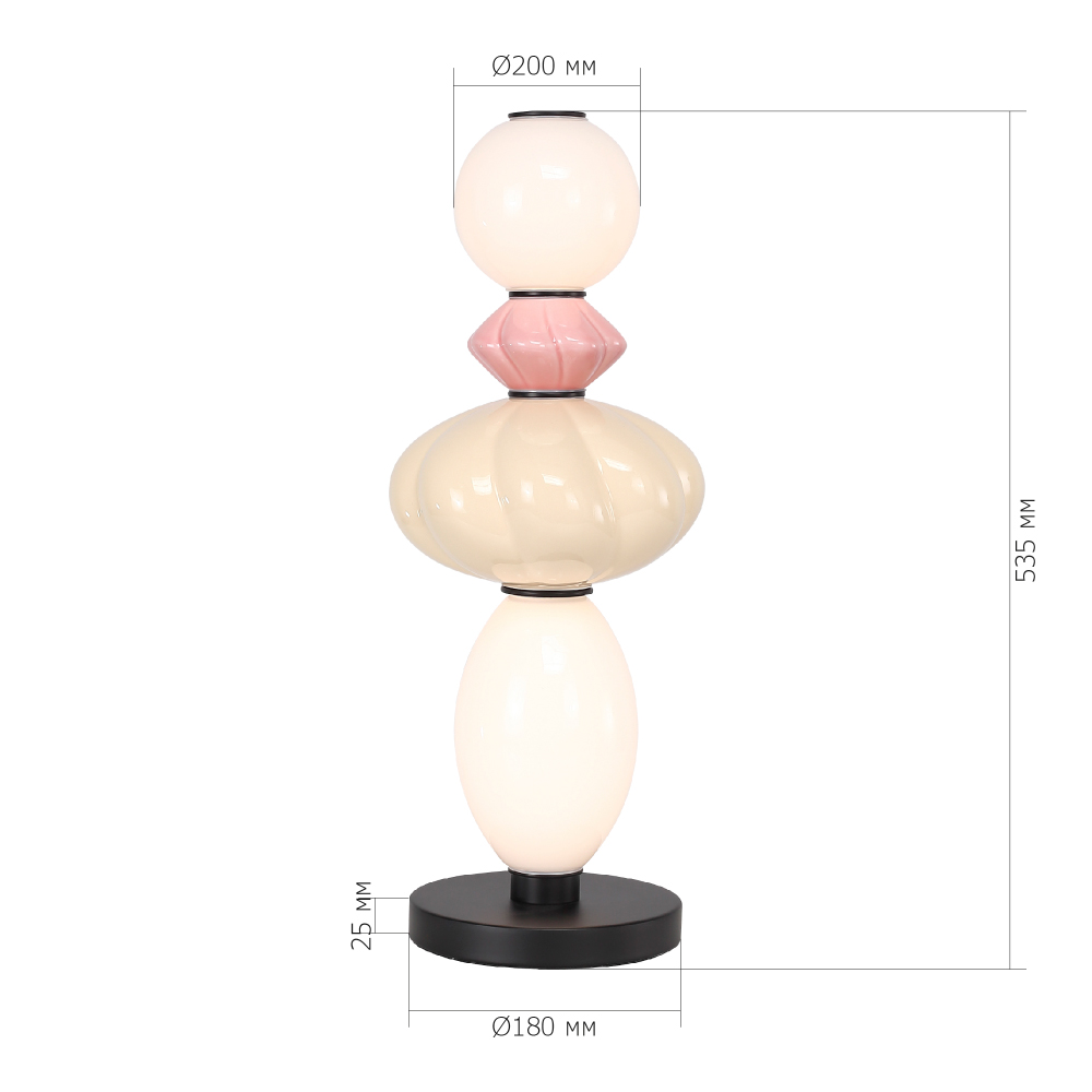 Настольная лампа с фигурными керамическими элементами Fragrant Light во Владивостоке