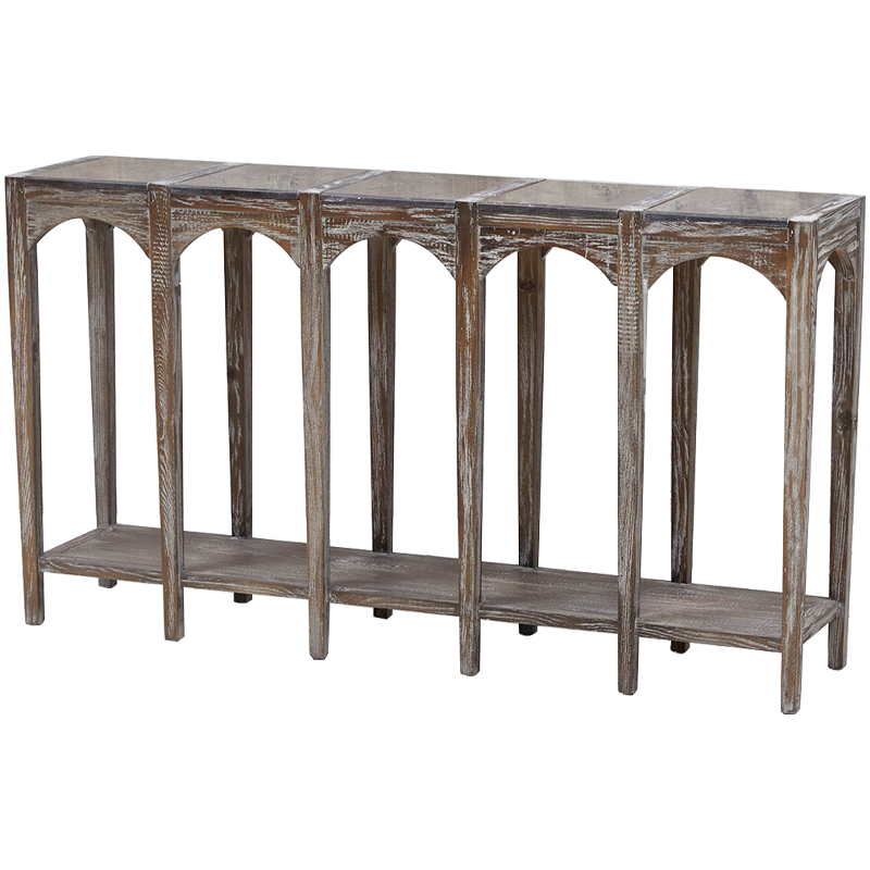 Деревянная консоль с каменной столешницей Beata Wood Console Коричневый Деревянная консоль с каменной столешницей Beata Wood Console Коричневый во Владивостоке | Loft Concept