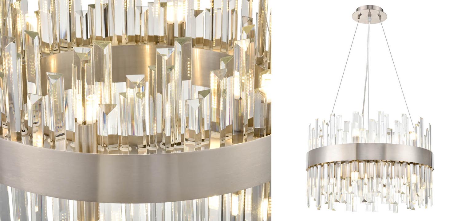 Люстра Cramer Chandelier 50 satin nickel - фото