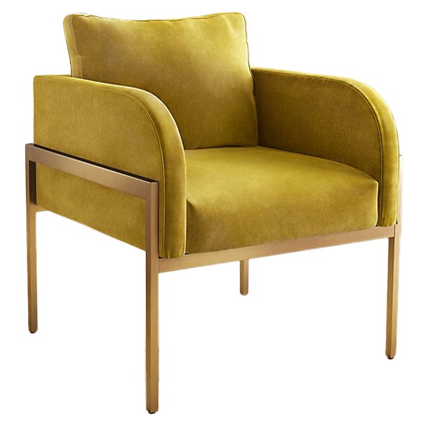 Кресло Velvet Ardmore Chair Золотой Голубой Кресло Velvet Ardmore Chair Золотой Голубой во Владивостоке | Loft Concept