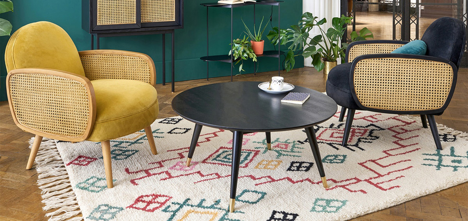 Круглый черный кофейный столик Круглый черный кофейный столик - Loft-Concept во Владивостоке