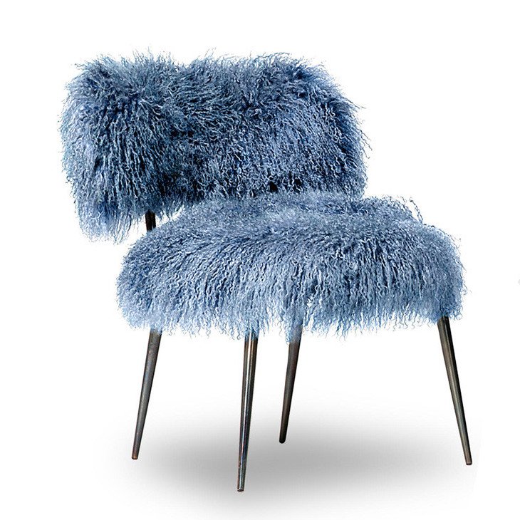 Стул Baxter Nepal Fauteuil Сапфирово-синий Темная бронза Стул Baxter Nepal Fauteuil Сапфирово-синий Темная бронза во Владивостоке | Loft Concept