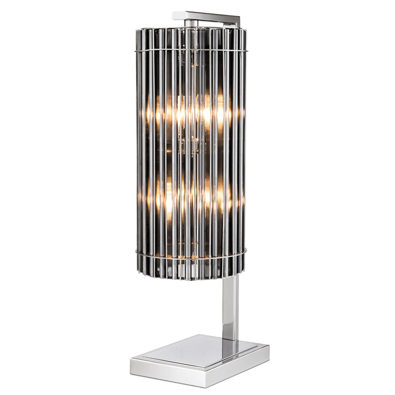 Настольная лампа Eichholtz Table Lamp Pimlico Nickel Никель Стекло Смок Настольная лампа Eichholtz Table Lamp Pimlico Nickel Никель Стекло Смок во Владивостоке | Loft Concept
