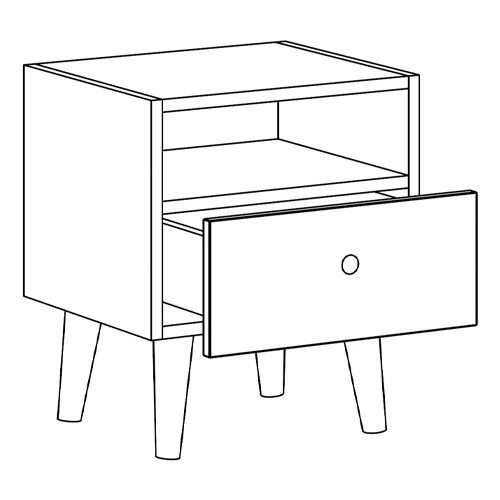 Прикроватная тумба с изображением на ящике Elise Nightstand Прикроватная тумба с изображением на ящике Elise Nightstand во Владивостоке