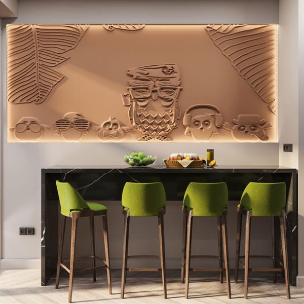 Барельеф OWLS Барельеф OWLS во Владивостоке | Loft Concept
