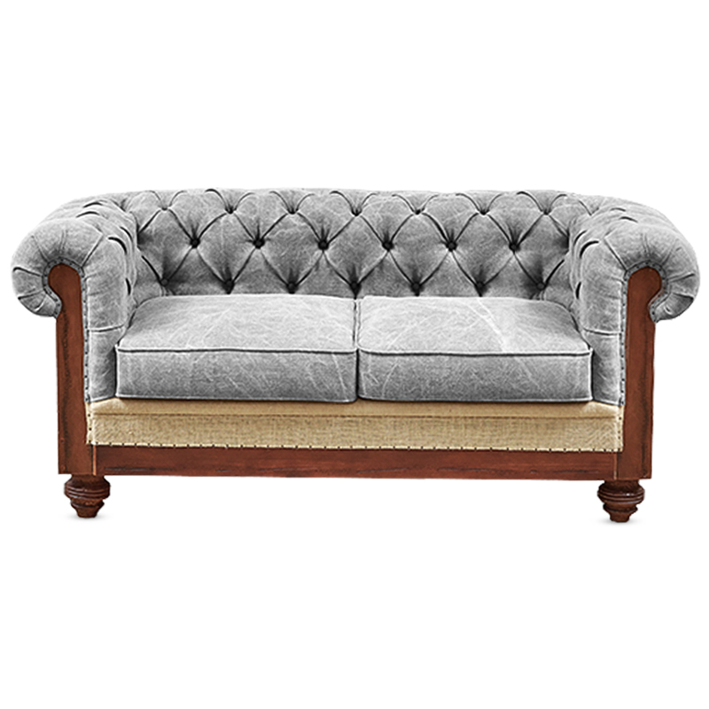 Диван Deconstructed Chesterfield Sofa double Gray Коричневый Бежево-серый Серый Диван Deconstructed Chesterfield Sofa double Gray Коричневый Бежево-серый Серый во Владивостоке | Loft Concept