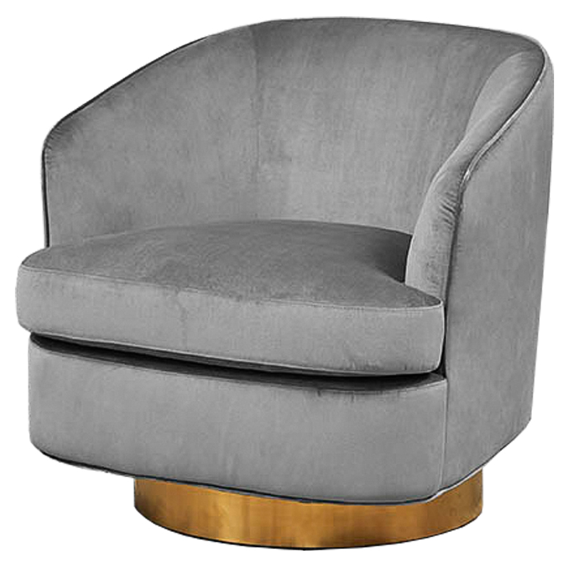 Кресло Stardust Armchair Grey Серый Латунь Кресло Stardust Armchair Grey Серый Латунь во Владивостоке | Loft Concept