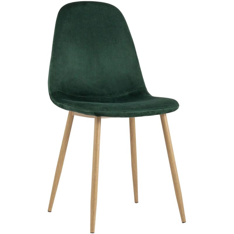 Стул Archie Chair Темно-Зеленый Велюр Зеленый Древесина Стул Archie Chair Темно-Зеленый Велюр Зеленый Древесина во Владивостоке | Loft Concept
