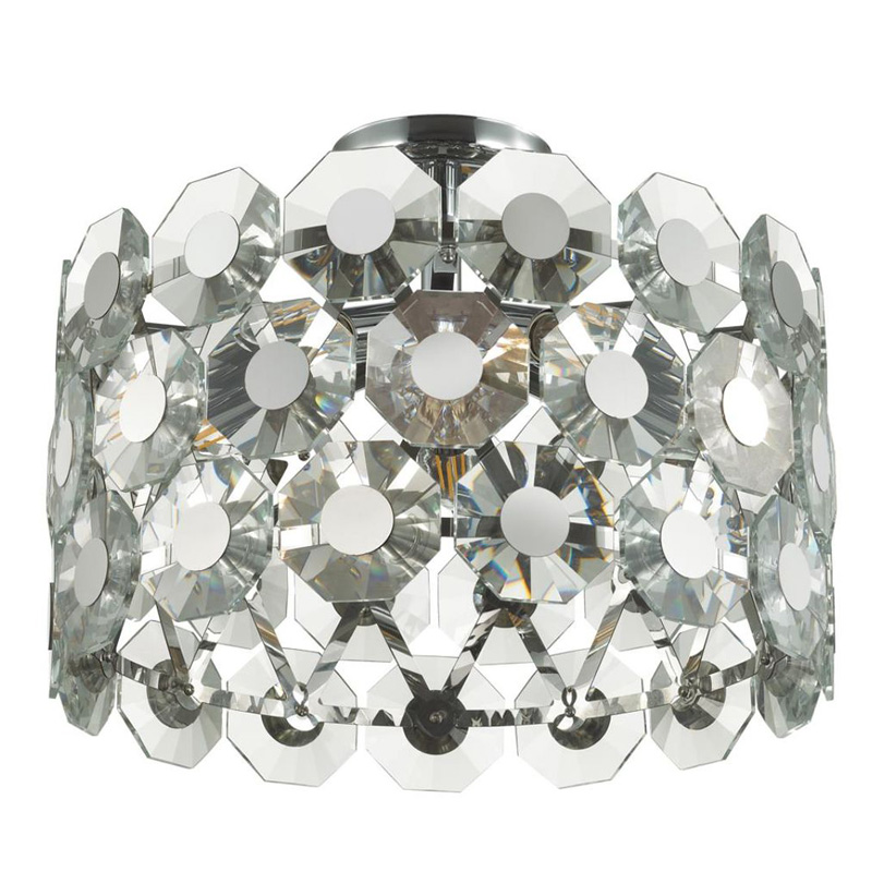 Потолочный светильник Crystal Octagons Chrome Хром Прозрачное Стекло Потолочный светильник Crystal Octagons Chrome Хром Прозрачное Стекло во Владивостоке | Loft Concept
