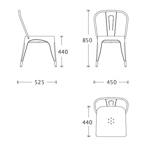 Кухонный стул Tolix Chair Кухонный стул Tolix Chair во Владивостоке