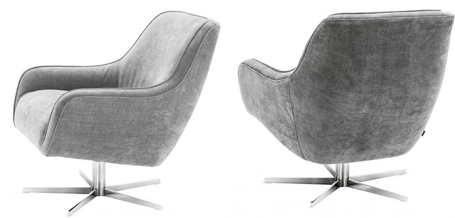 Кресло Eichholtz Swivel Chair Serena Grey Кресло Eichholtz Swivel Chair Serena Grey - Loft-Concept во Владивостоке