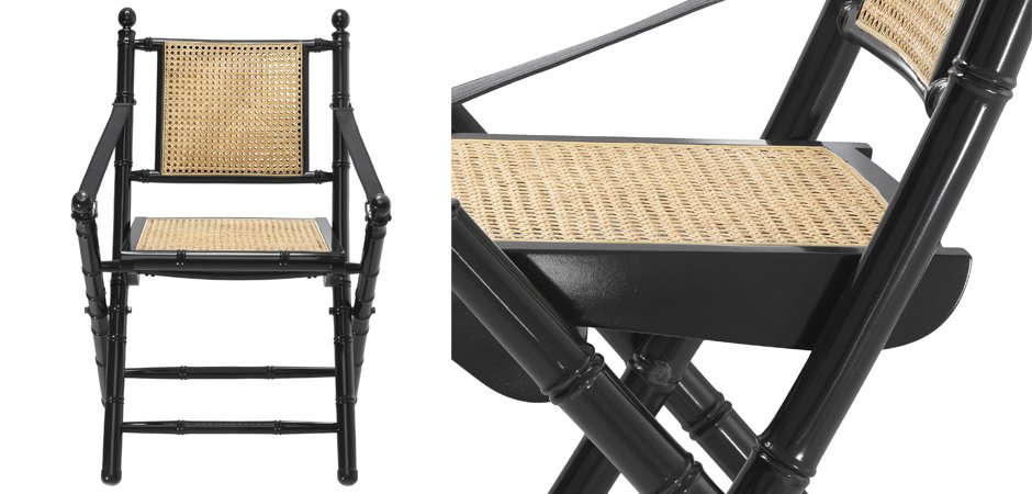 Стул Eichholtz Folding Chair Bolsena Black Стул Eichholtz Folding Chair Bolsena Black - Loft-Concept во Владивостоке