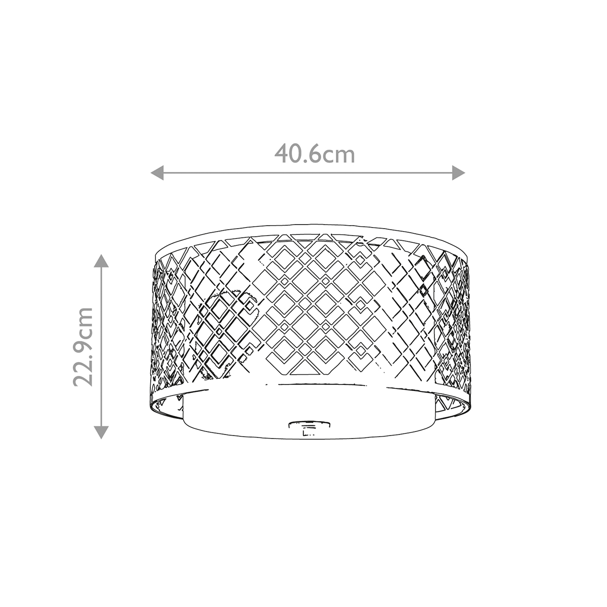 Потолочный светильник золотого цвета с каркасом в виде геометрических ромбов Elstead Lighting во Владивостоке