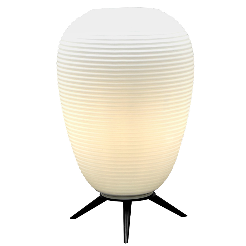 Настольная лампа в японском стиле Muir Glass Paper Lamp Белый Черный Настольная лампа в японском стиле Muir Glass Paper Lamp Белый Черный во Владивостоке | Loft Concept