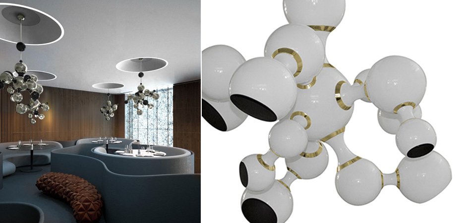 Люстра Atomic Suspension white Delightfull - фото №2