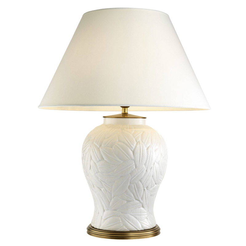 Настольная лампа Eichholtz Table Lamp Cyprus White Белый Латунь Античная полированная Настольная лампа Eichholtz Table Lamp Cyprus White Белый Латунь Античная полированная во Владивостоке | Loft Concept