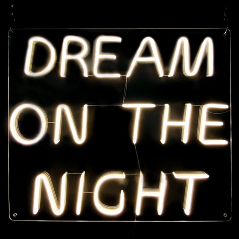 Неоновая настенная лампа Dream On The Night Neon Wall Lamp Прозрачный Желтый Неоновая настенная лампа Dream On The Night Neon Wall Lamp Прозрачный Желтый во Владивостоке | Loft Concept