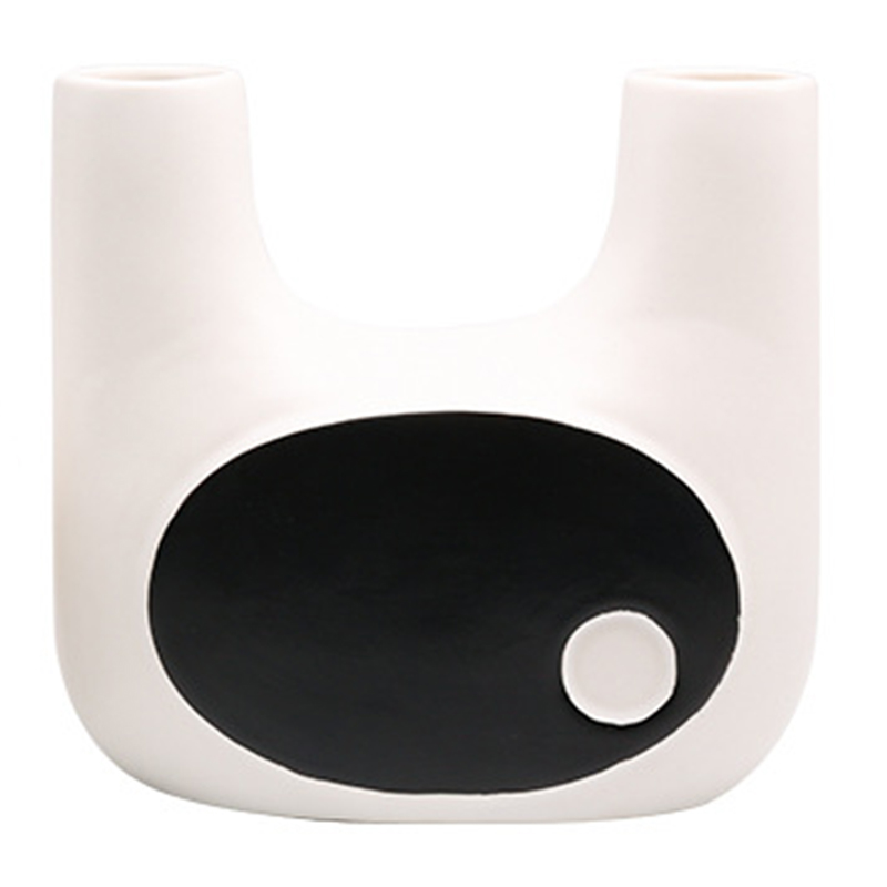 Ваза Molecule Collection Kyou Vase Белый Черный Ваза Molecule Collection Kyou Vase Белый Черный во Владивостоке | Loft Concept