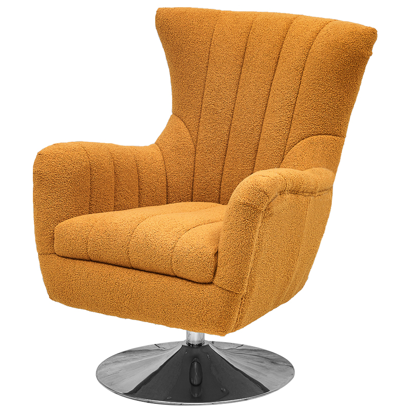Кресло Reynold Armchair Горчичный Хром Кресло Reynold Armchair Горчичный Хром во Владивостоке | Loft Concept