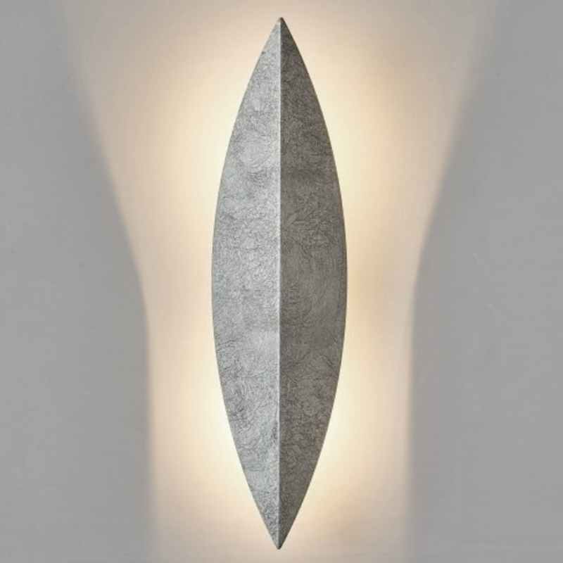 Art Deco Leaf Wall Lamp Silver Серебряный Art Deco Leaf Wall Lamp Silver Серебряный во Владивостоке | Loft Concept