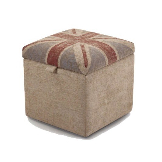 Пуф для хранения Jack Britannia Collection Бежево-серый Пуф для хранения Jack Britannia Collection Бежево-серый во Владивостоке | Loft Concept